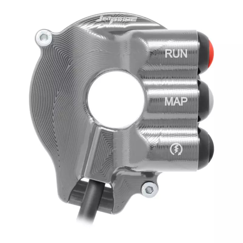 Jetprime - Throttle control with integrated button panel for Aprilia RSV4 (Titanium)(JP ACC 660 RV T)